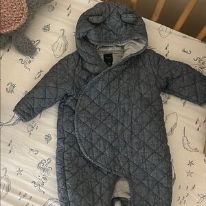BabyGap Quilted Baby Snowsuit with Bear Ears